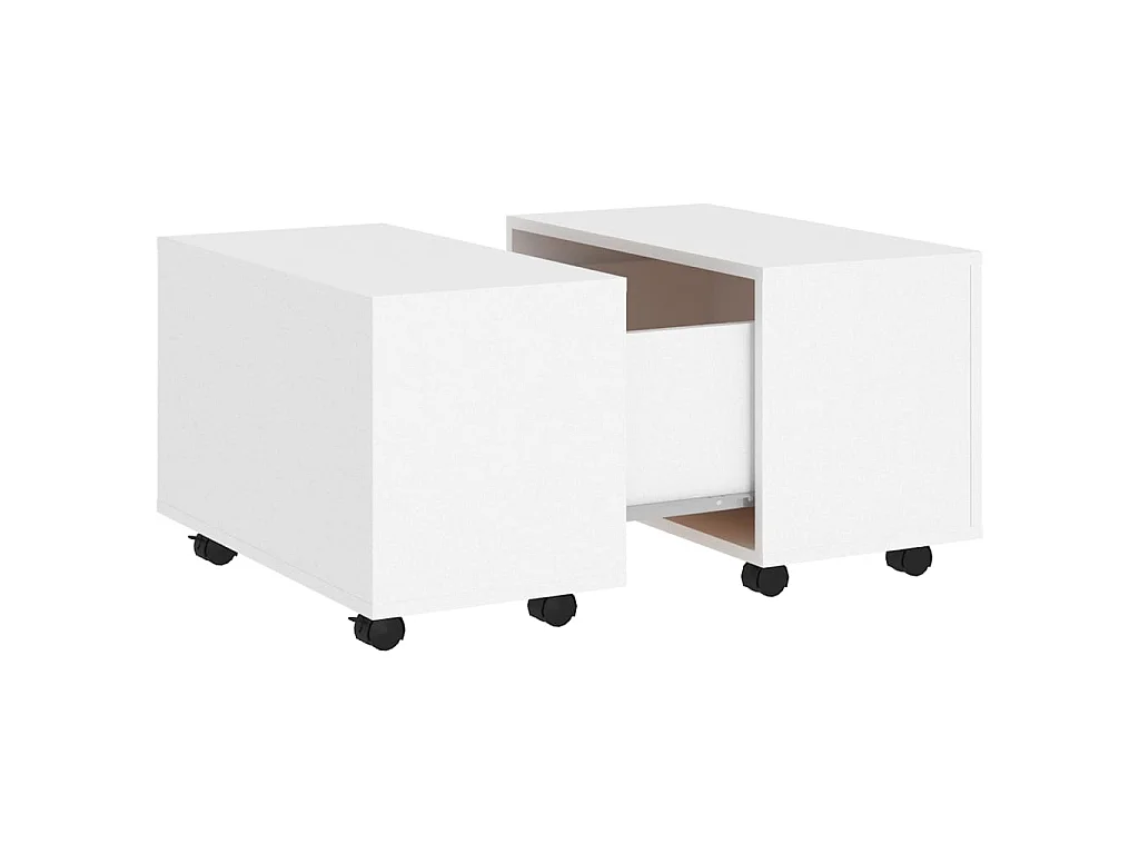 Tavolino Gold Bianco 60x60x38 cm Truciolare