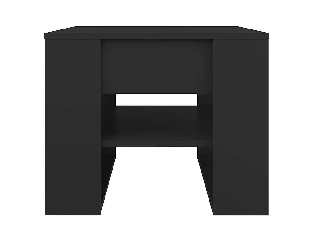 Gold Salontafel Zwart 55,5x55x45 cm Bewerkt hout