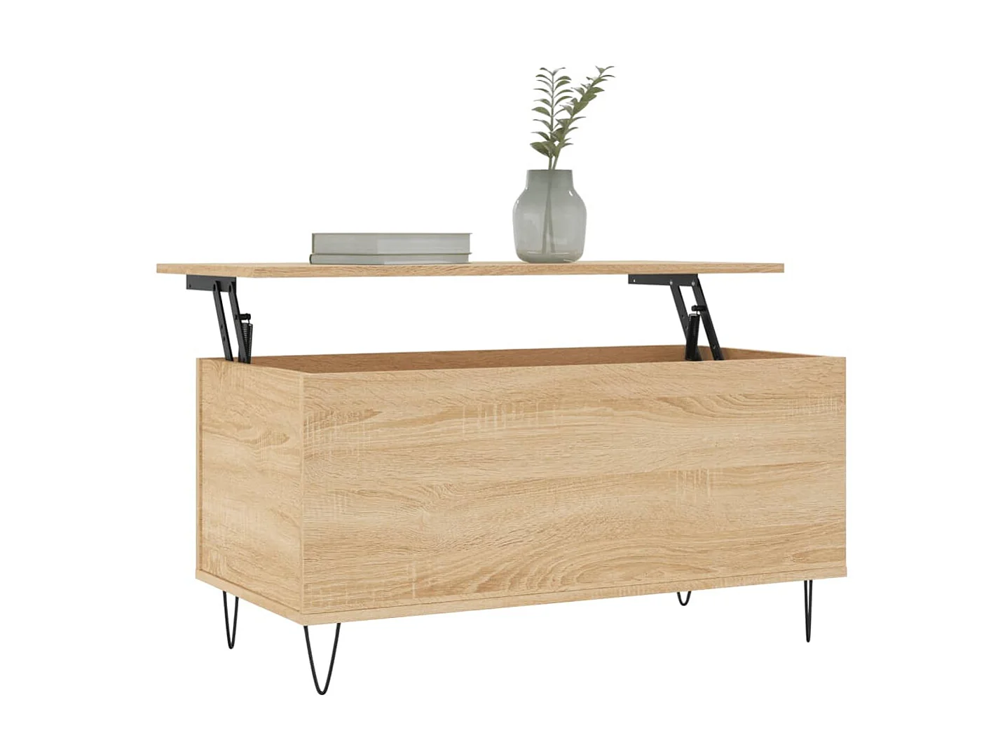Gold Couchtisch Sonoma-Eiche 90x44,5x45 cm Holzwerkstoff