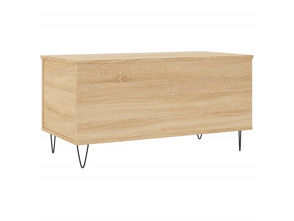 Gold Couchtisch Sonoma-Eiche 90x44,5x45 cm Holzwerkstoff