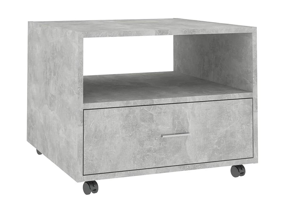 Tavolino Grigio cemento 55x55x40 cm MDF