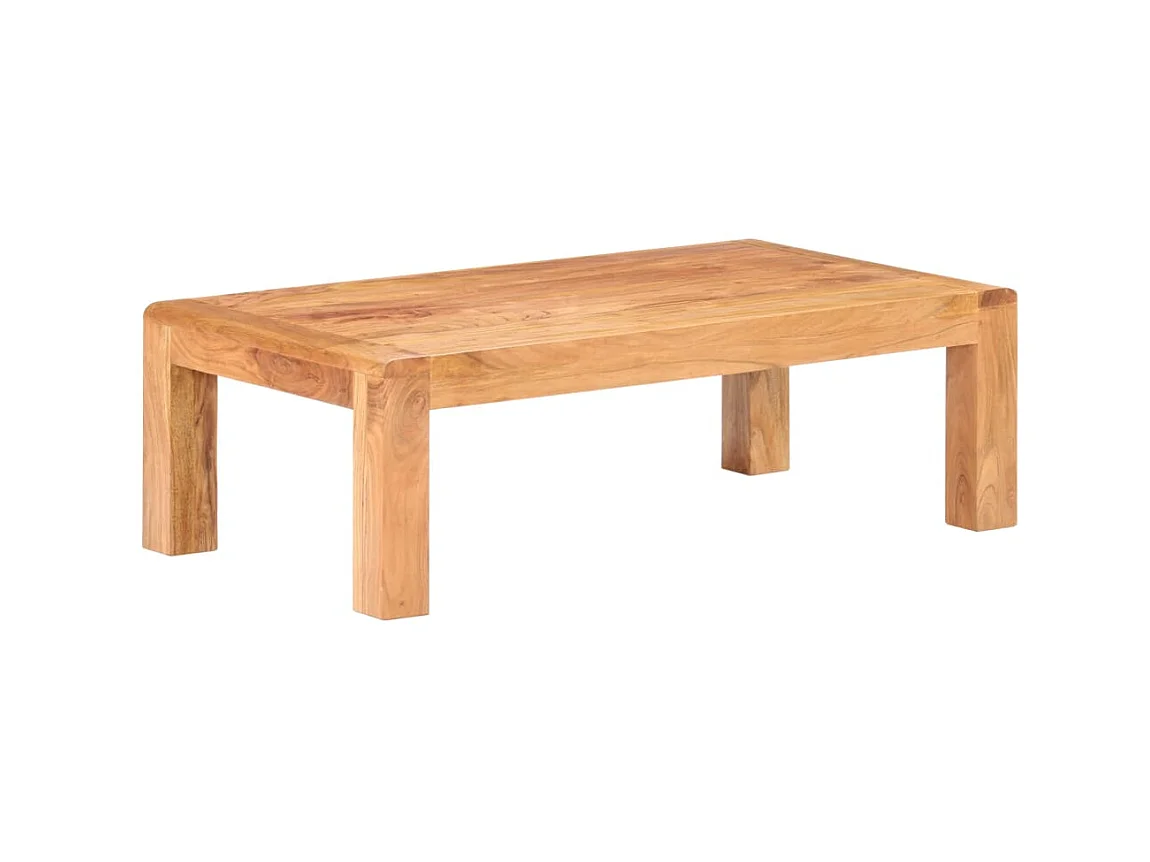 Table basse 110x60x35 cm Bois d'acacia massif et finition miel