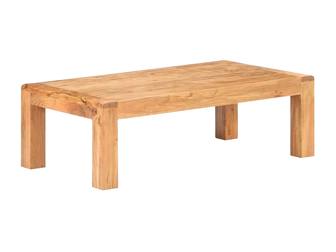Table basse 110x60x35 cm Bois d'acacia massif et finition miel