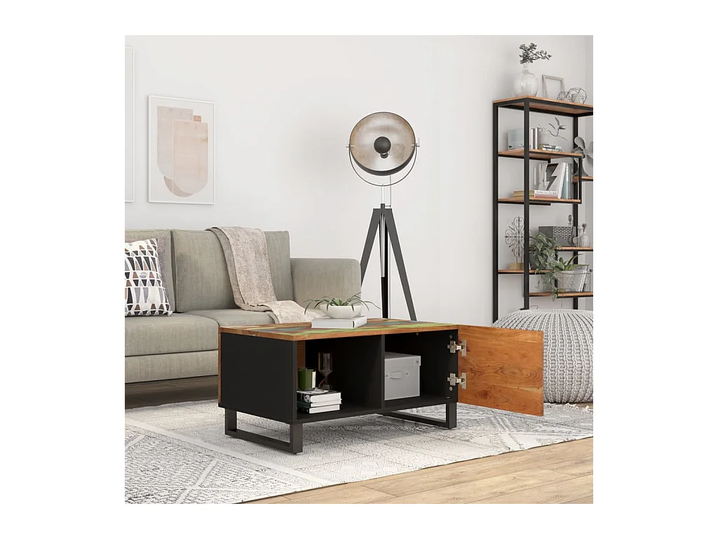 Salontafel 80x50x40 cm Teruggewonnen en bewerkt hout