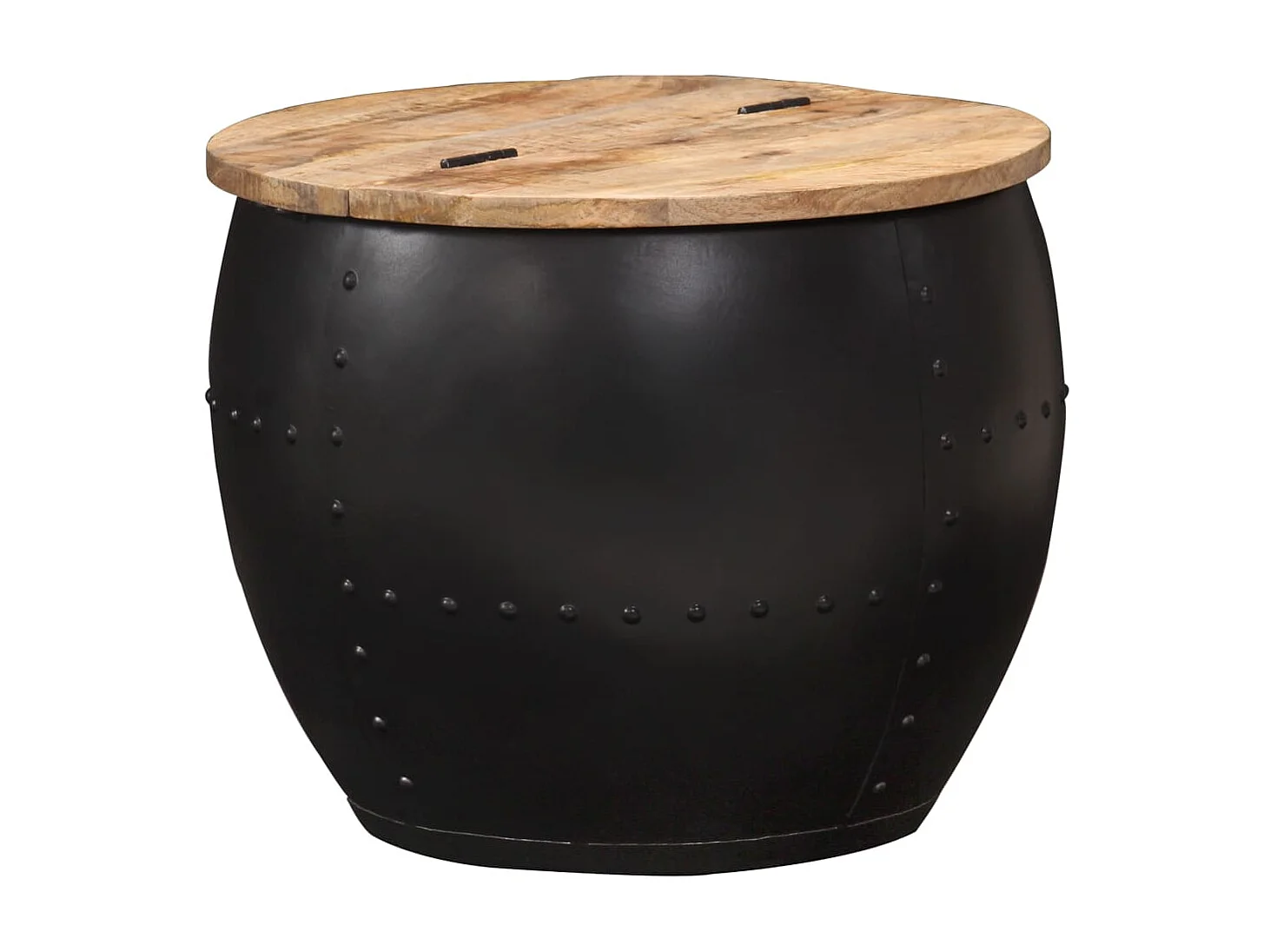 Table basse ronde 53x43 cm Bois de manguier massif