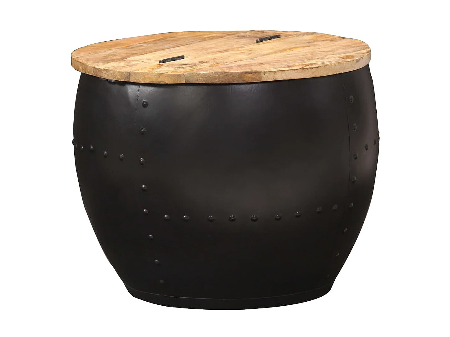 Table basse ronde 53x43 cm Bois de manguier massif