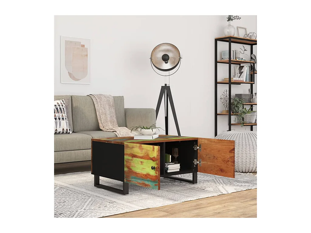 Salontafel 80x50x40 cm Teruggewonnen en bewerkt hout