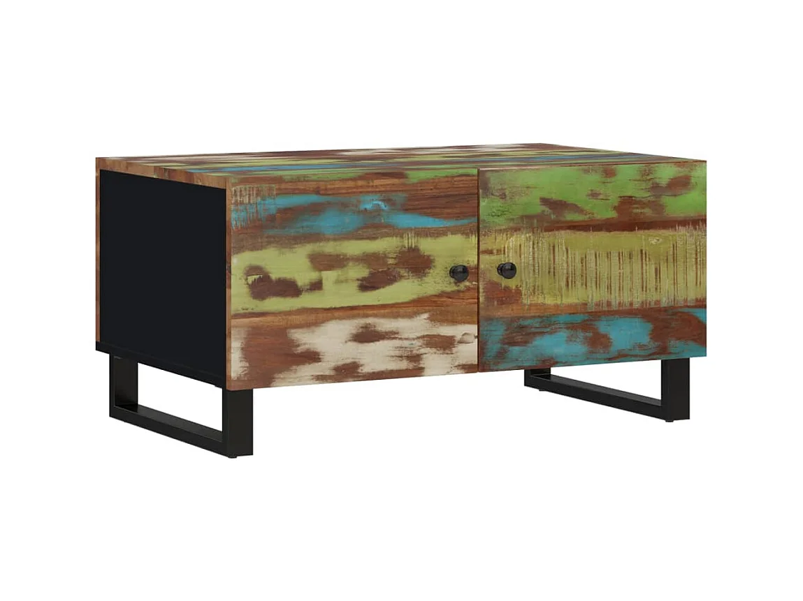 Salontafel 80x50x40 cm Teruggewonnen en bewerkt hout