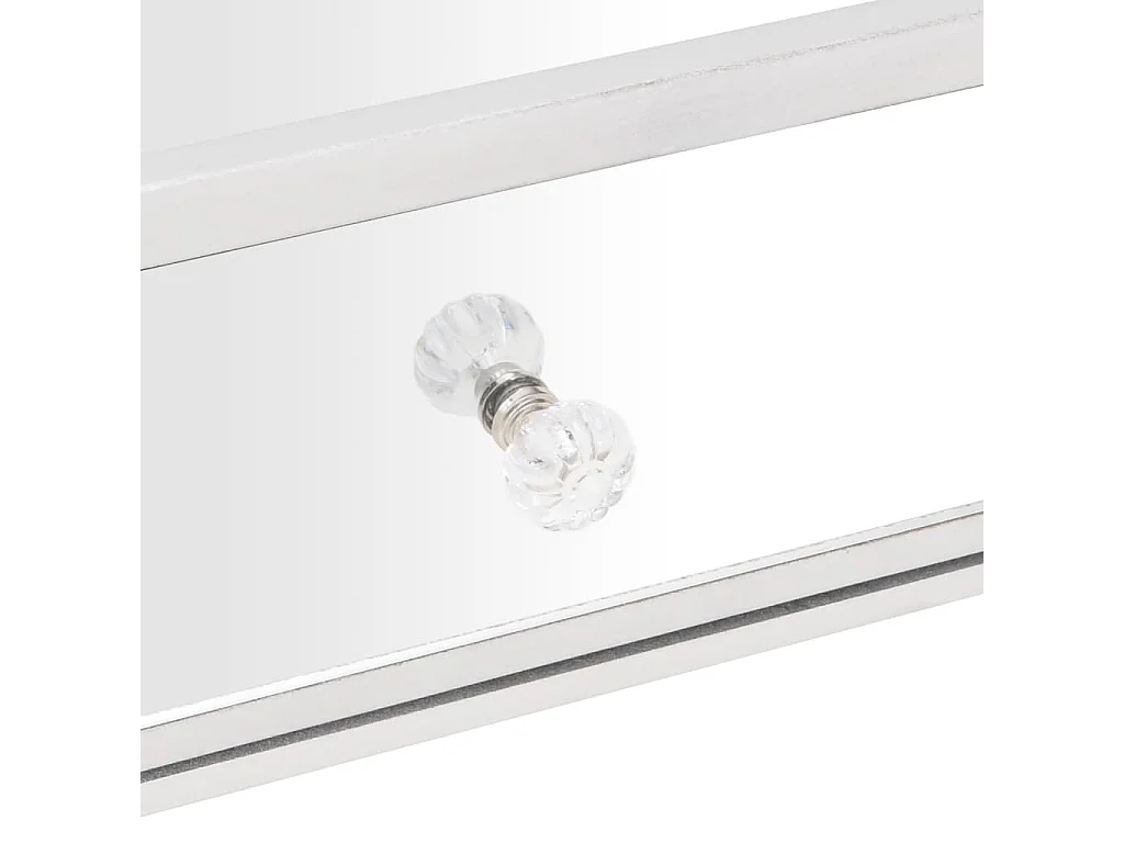 Table basse à miroir 106x45x45 cm Bois d'ingénierie et verre