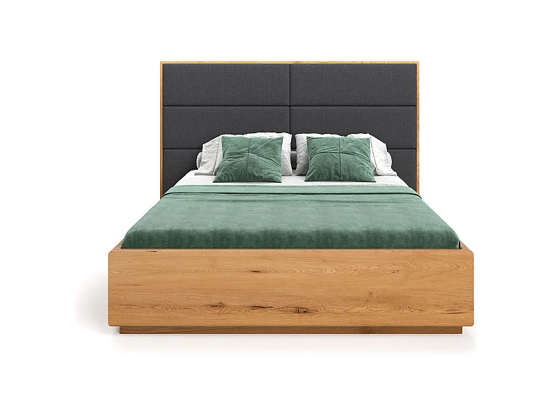 Exklusives Eichenbett Dome mit Behälter