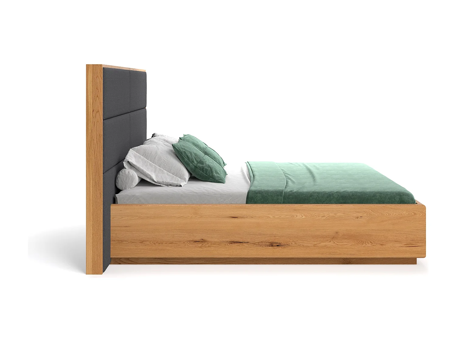 Lit exclusif en chêne Dome avec coffre de rangement