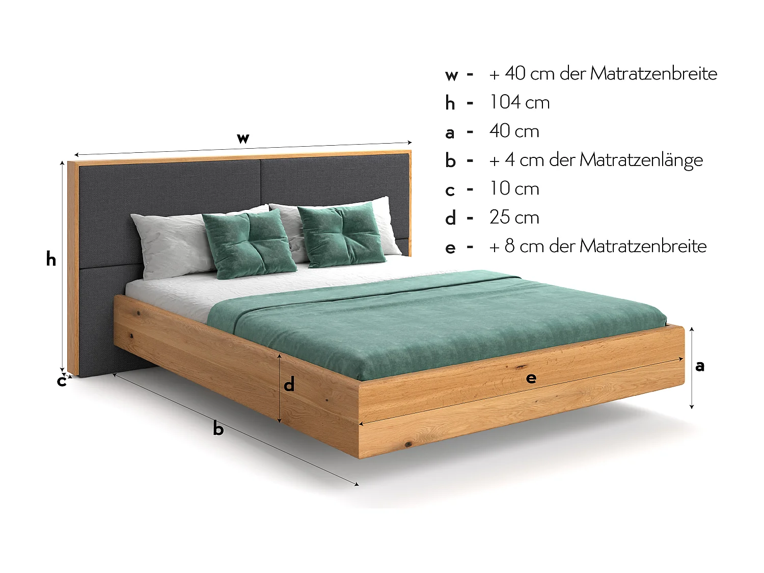 Dome-Schwebebett aus Massivholz