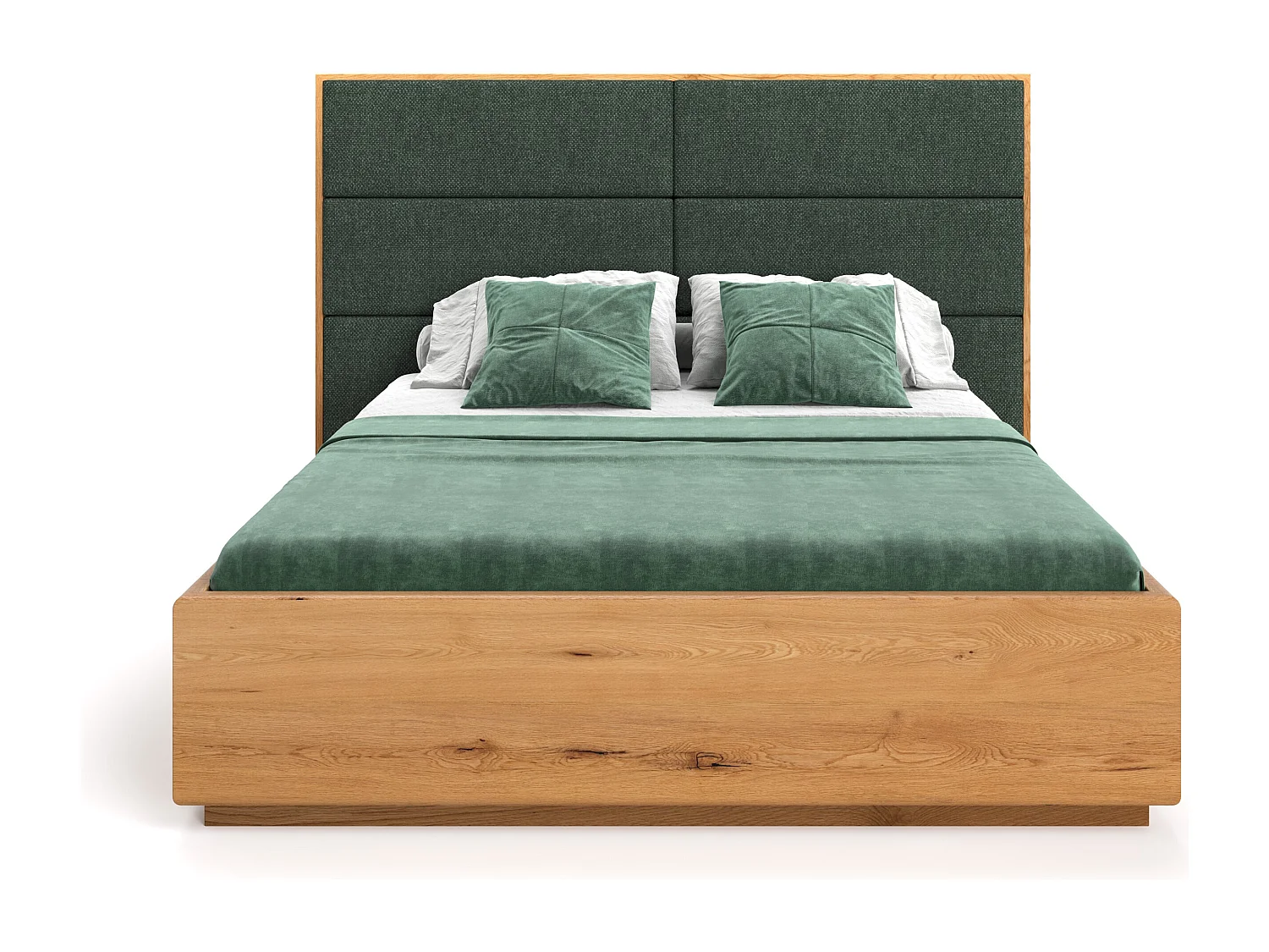 Exklusives Eichenbett Dome mit Behälter