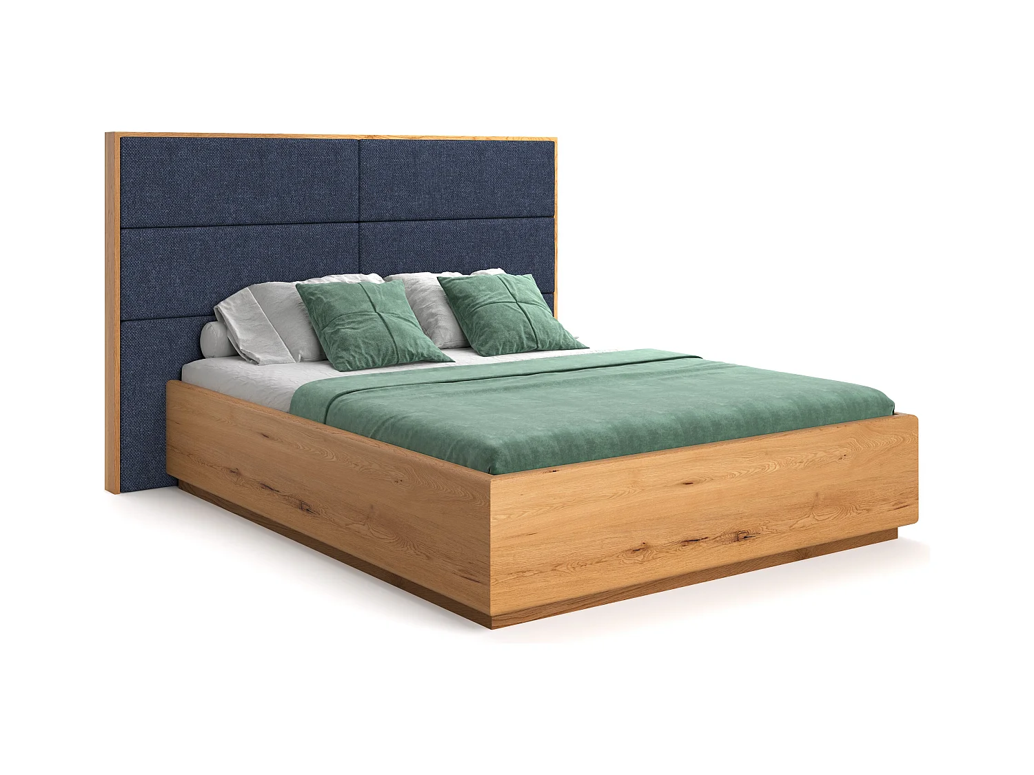 Lit exclusif en chêne Dome avec coffre de rangement