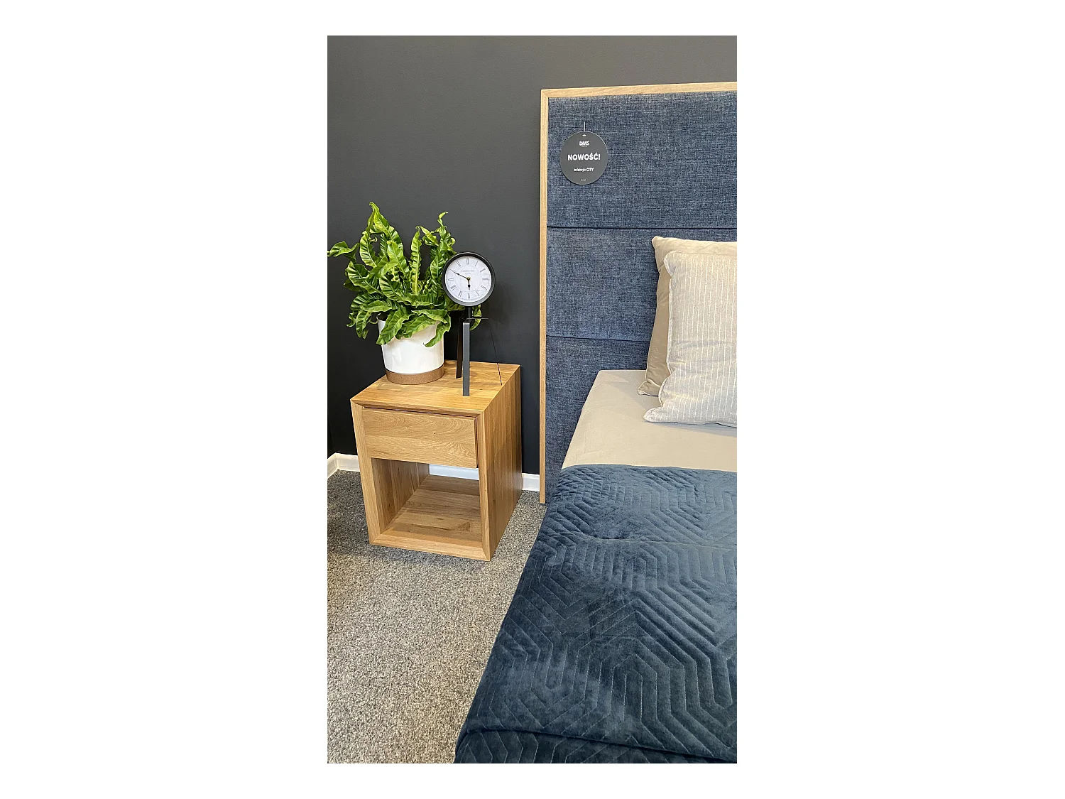 Lit exclusif en chêne Dome avec coffre de rangement