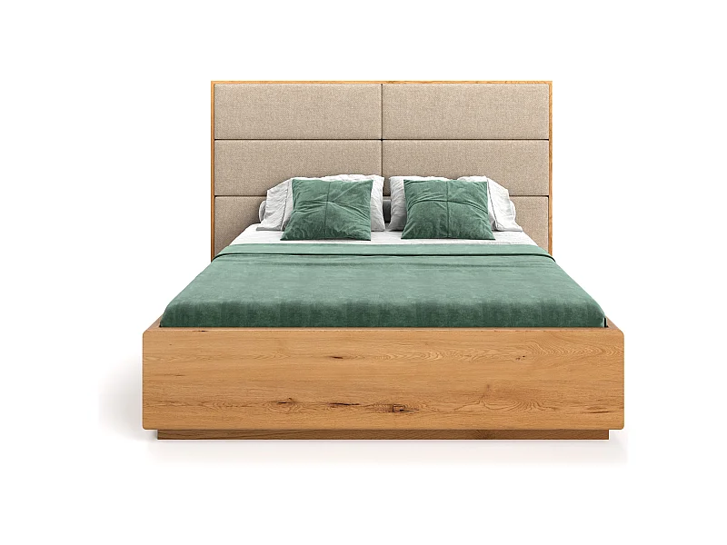 Exklusives Eichenbett Dome mit Behälter