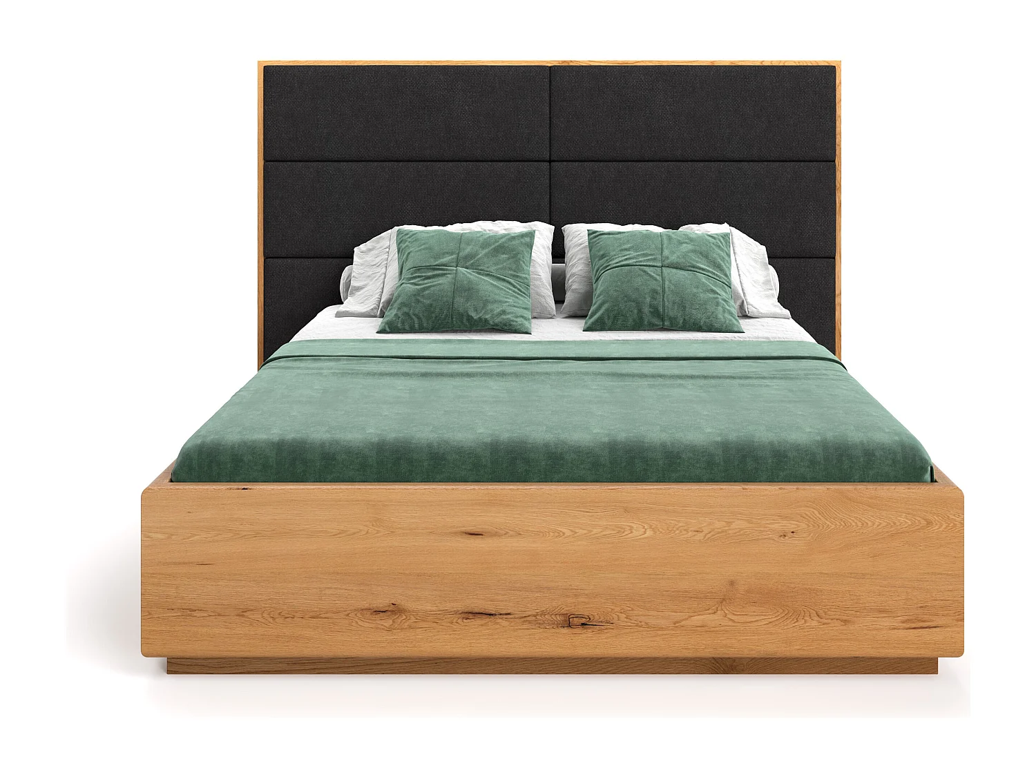 Lit exclusif en chêne Dome avec coffre de rangement