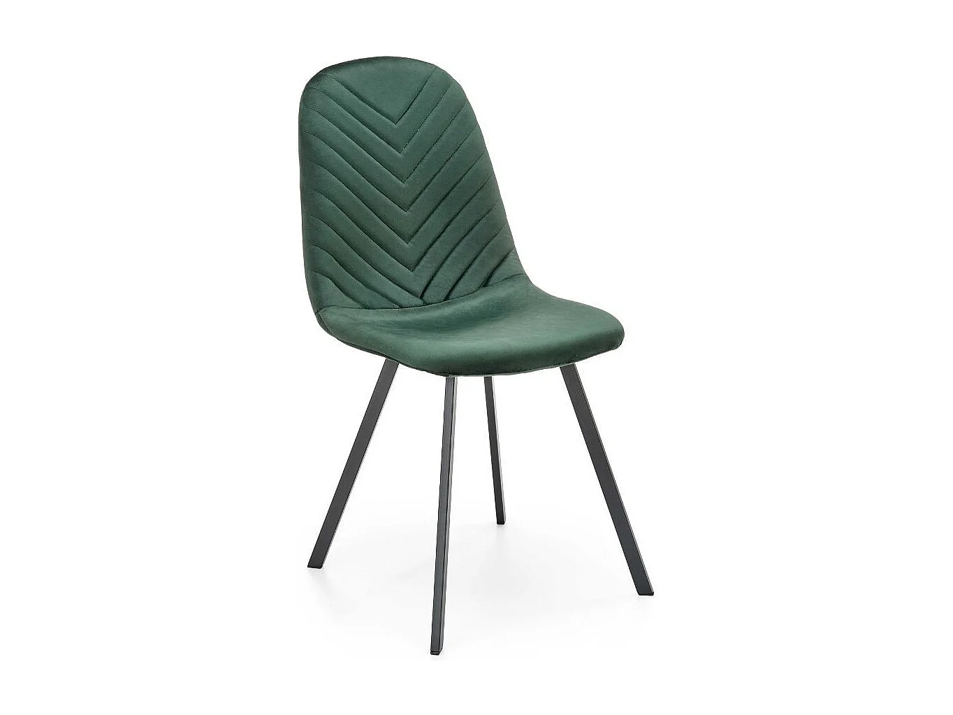 Silla de diseño Candace de metal verde y terciopelo gris