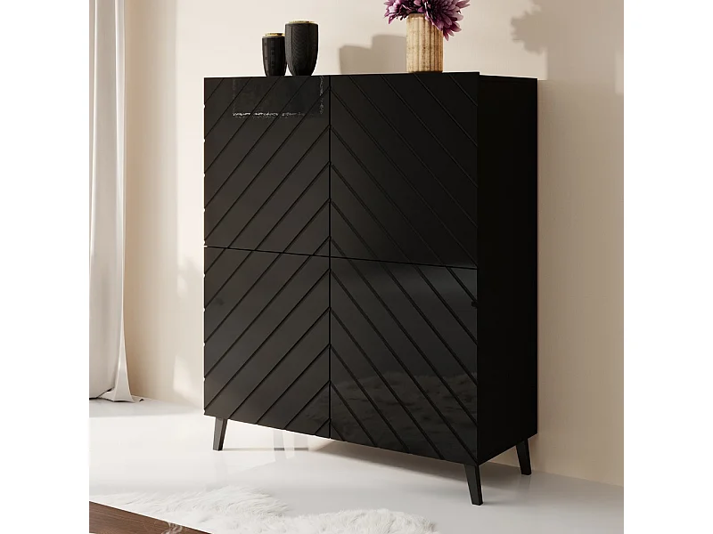 Contenitore di design nero 100 cm Yaka