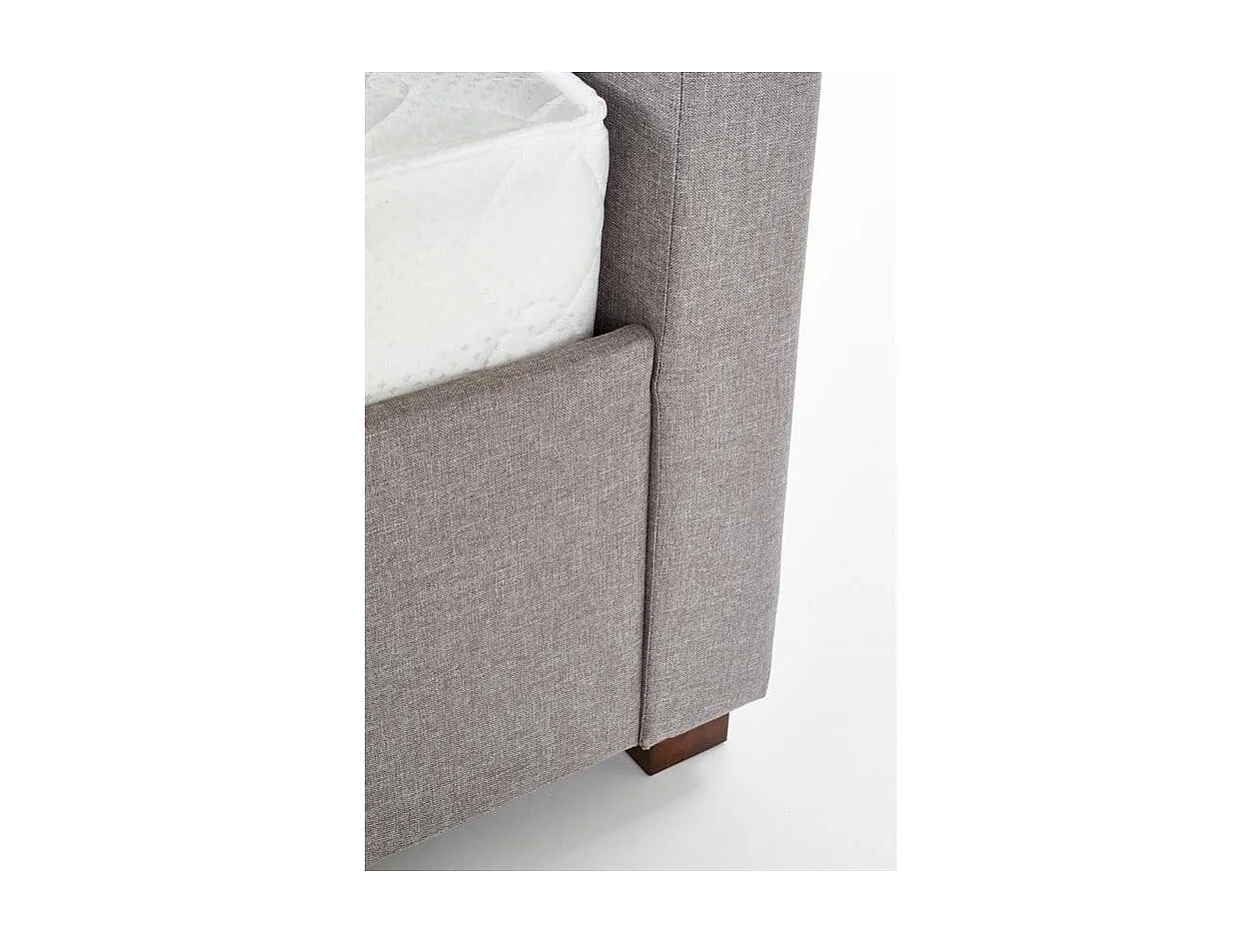 Lit moderne gris 160 / 180 x 200cm avec sommier Moreno - 160cm x 200cm