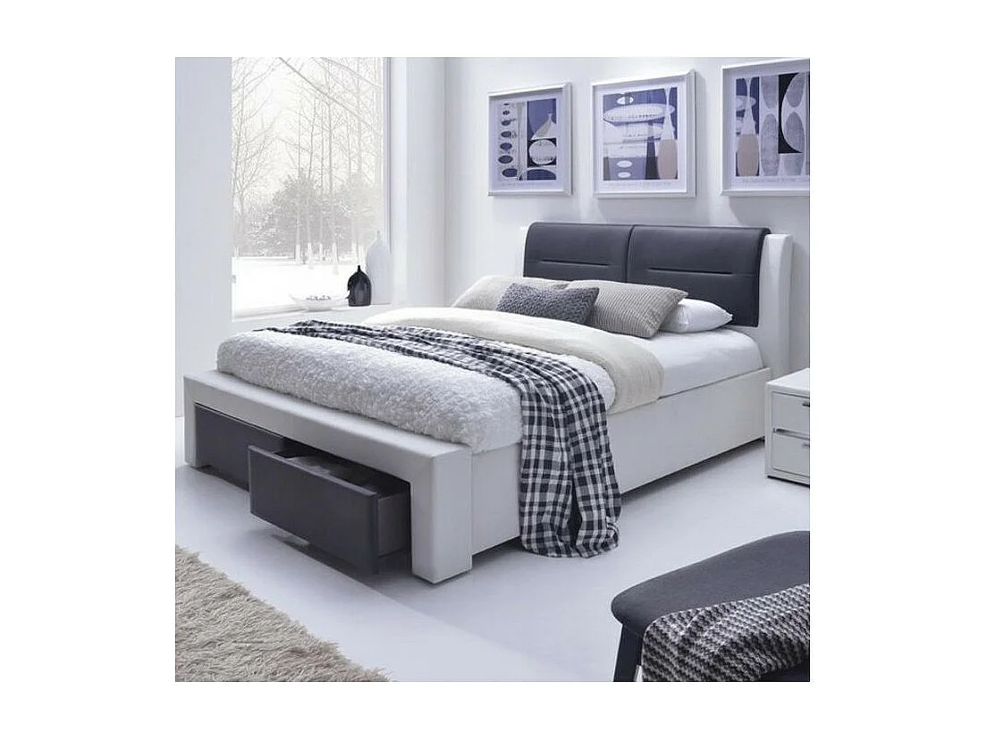 Letto Sandra 160 x 200 cm con rete e cassettone