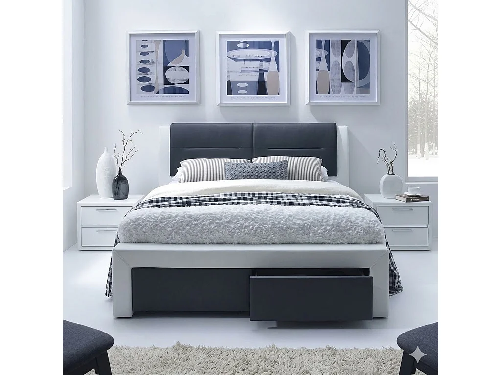 Letto Sandra 160 x 200 cm con rete e cassettone