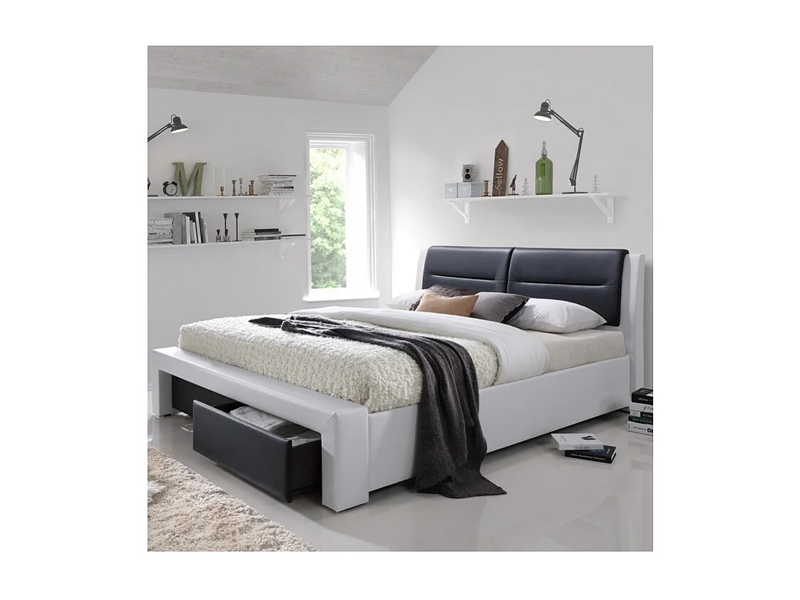 Letto Sandra 160 x 200 cm con rete e cassettone