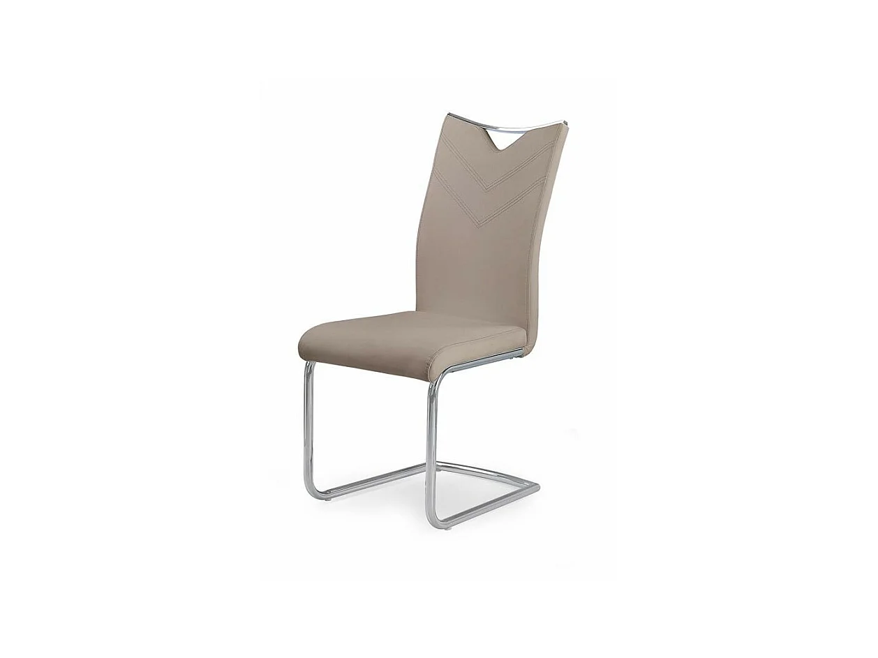 Chaise design métal et éco-cuir Octavia - Marron