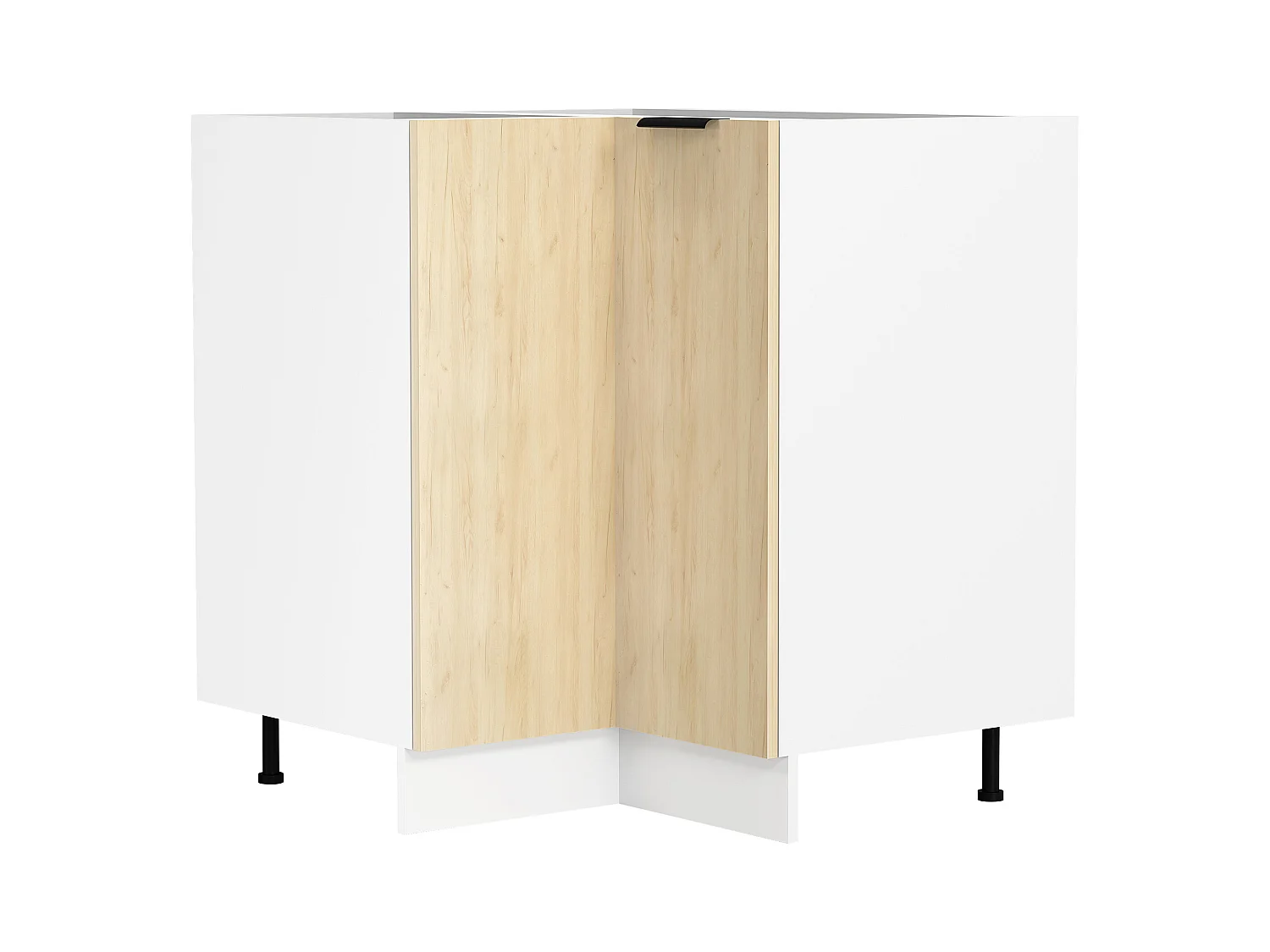 Kitchen furniture cabinet Fasola White / Honey oak H. 82 x W. 76 x D. 76 cm