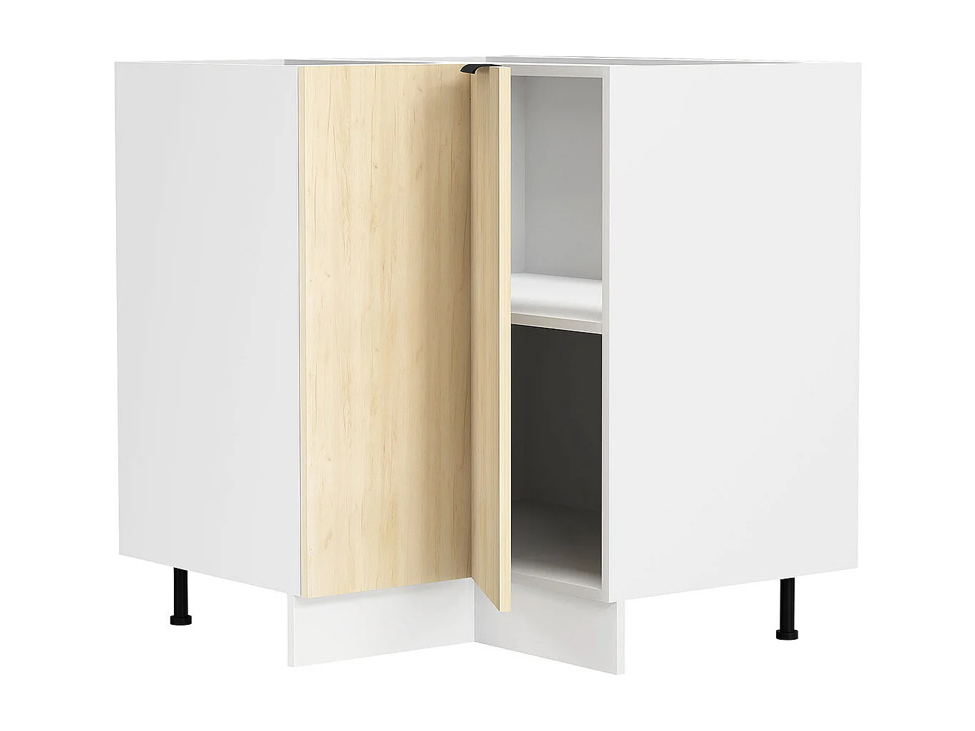 Armário de canto VCM | Dimensões aprox. A. 82 x L. 76 x P. 76 cm | Armário de cozinha | Armário inferior | Móveis de cozinha - Fasola (carvalho branco / mel)