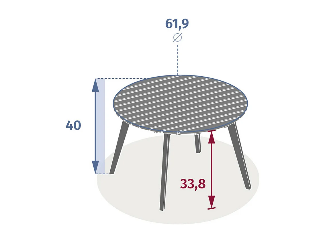 Table d'appoint en bois H40 Olvinia Hespéride