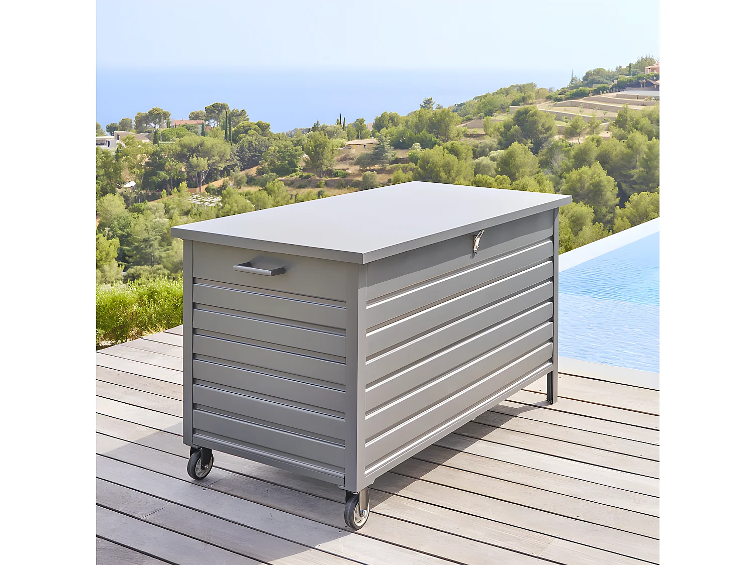 Coffre extérieur alu petit modèle Menango graphite Hespéride