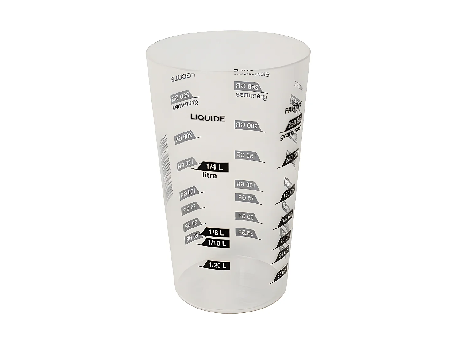 Pot doseur gradué en verre 0.4L pour ingrédients solides et liquides