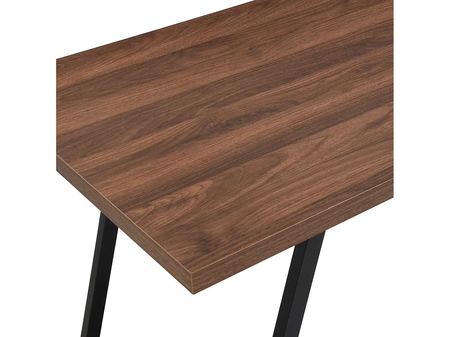 Bureau 140*60cm - style industriel - avec support hôte pour ordinateur et une armoire amovible - Marron