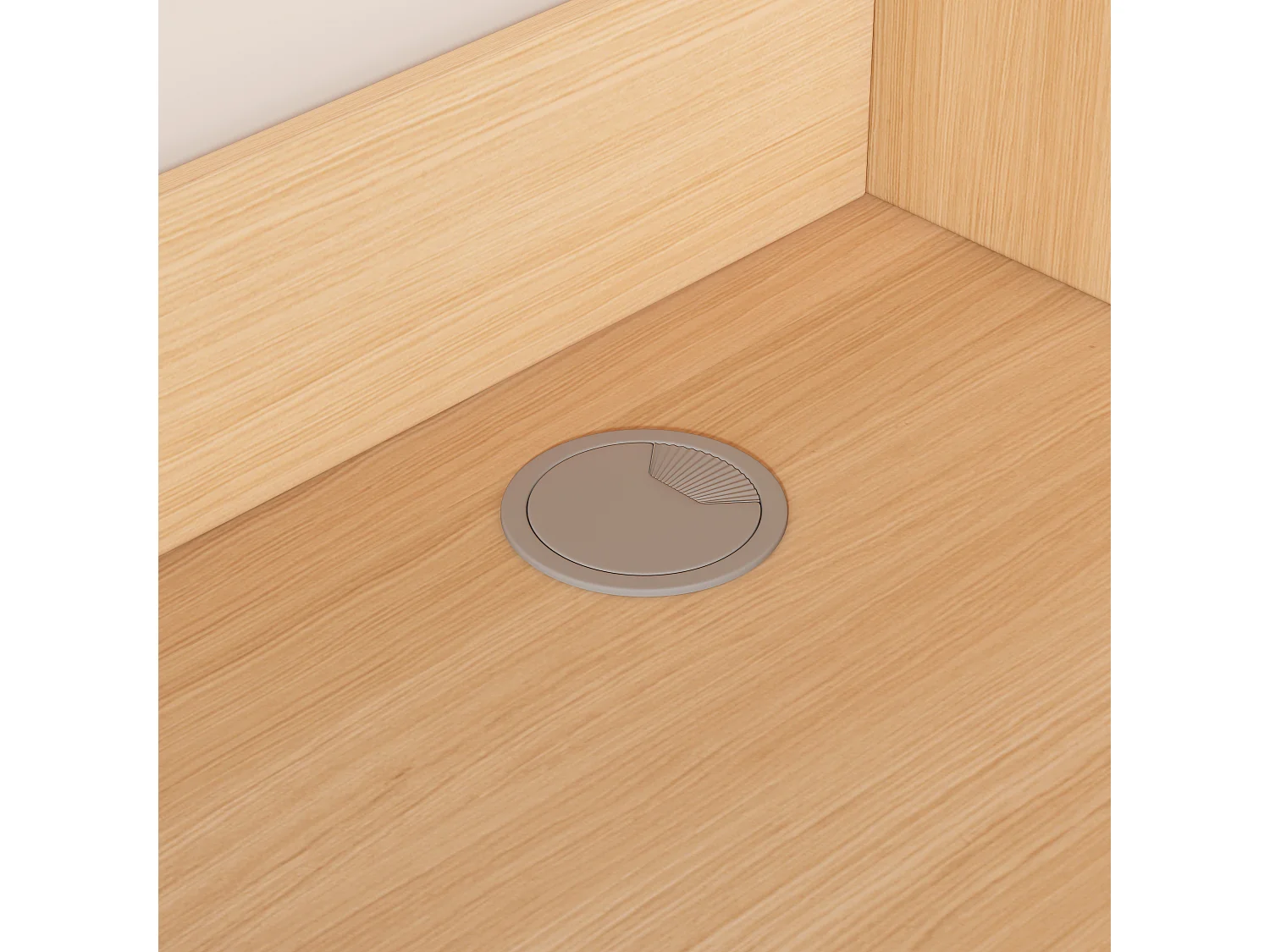 Bureau avec rangement multifonctionnel - bureau rotatif - Naturel