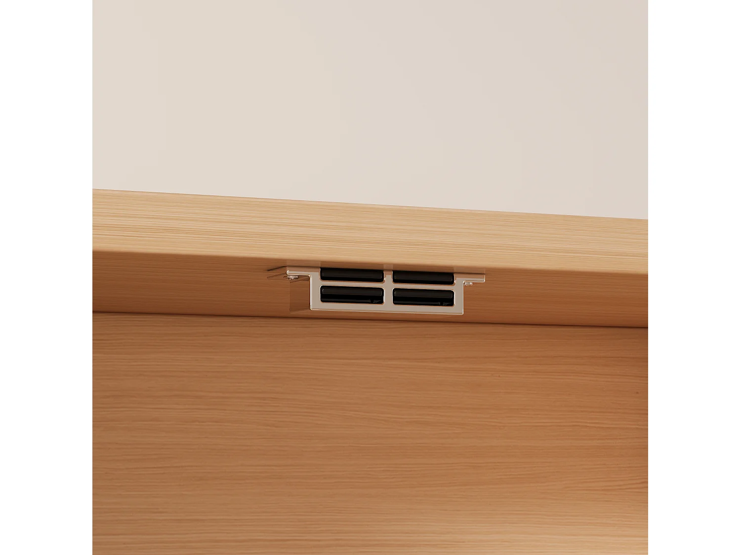 Bureau avec rangement multifonctionnel - bureau rotatif - Naturel