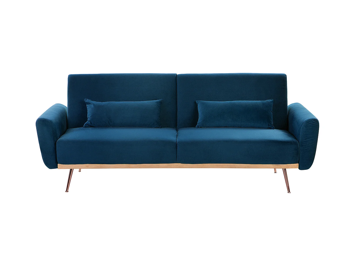 Sofa rozkładana EINA Welur Granatowy dla 3 osób