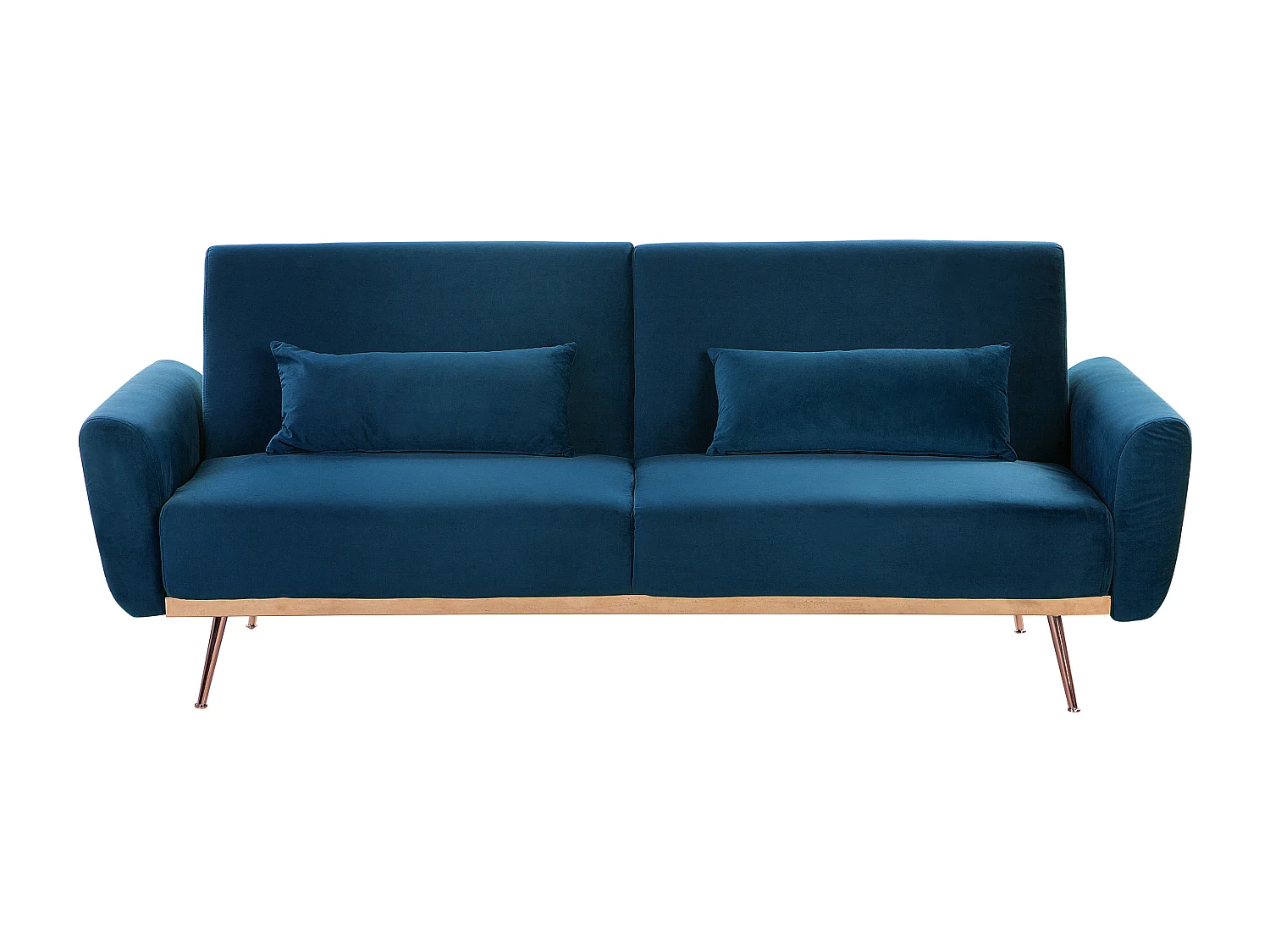 Sofá-cama EINA Veludo Azul marinho 3 lugares