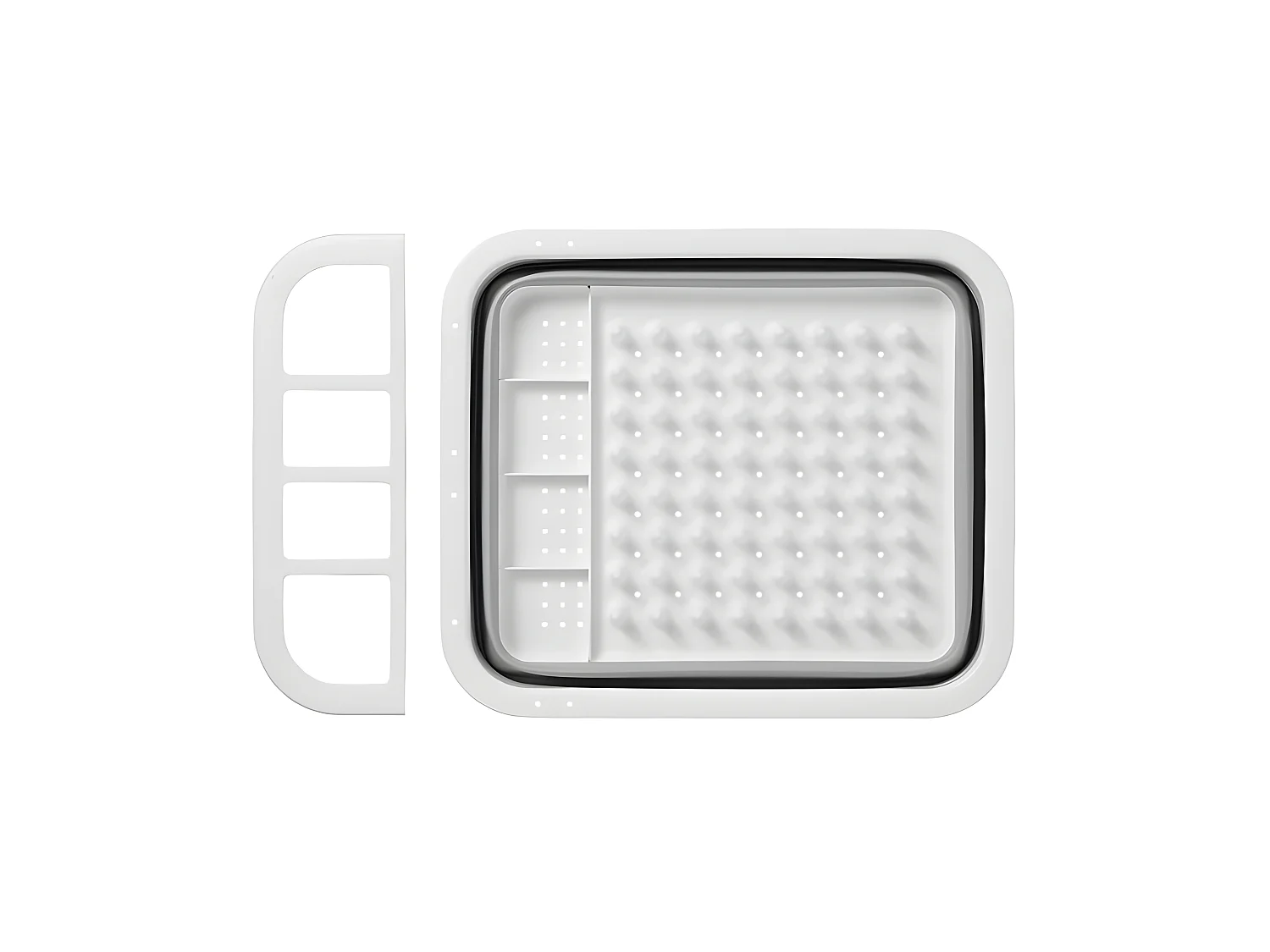 Faltbarer Abtropfkorb für Camping und Reisen - Kompakt und Praktisch - Polypropylen und TPR