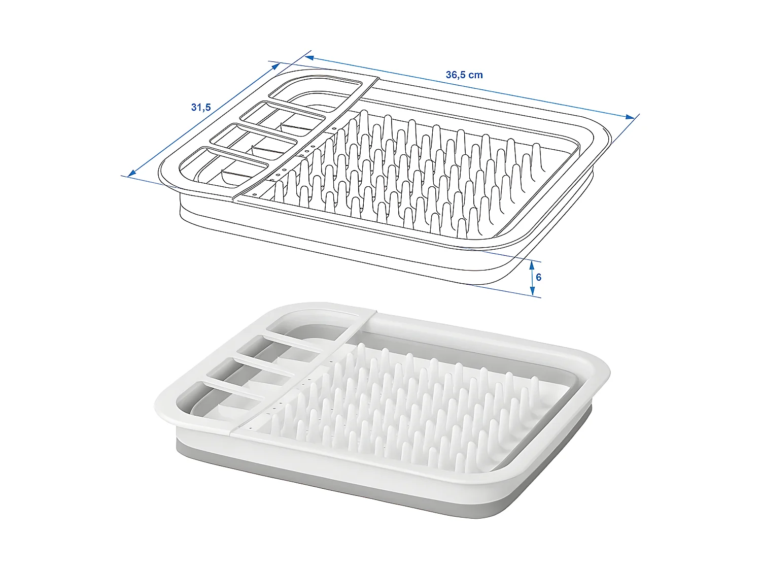Egouttoir Pliable pour Camping et Voyages - Compact et Pratique - Polypropylène et TPR