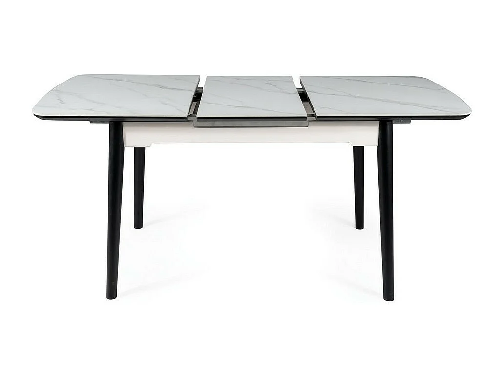 Tavolo design allungabile Stevie 120-160 cm in marmo bianco
