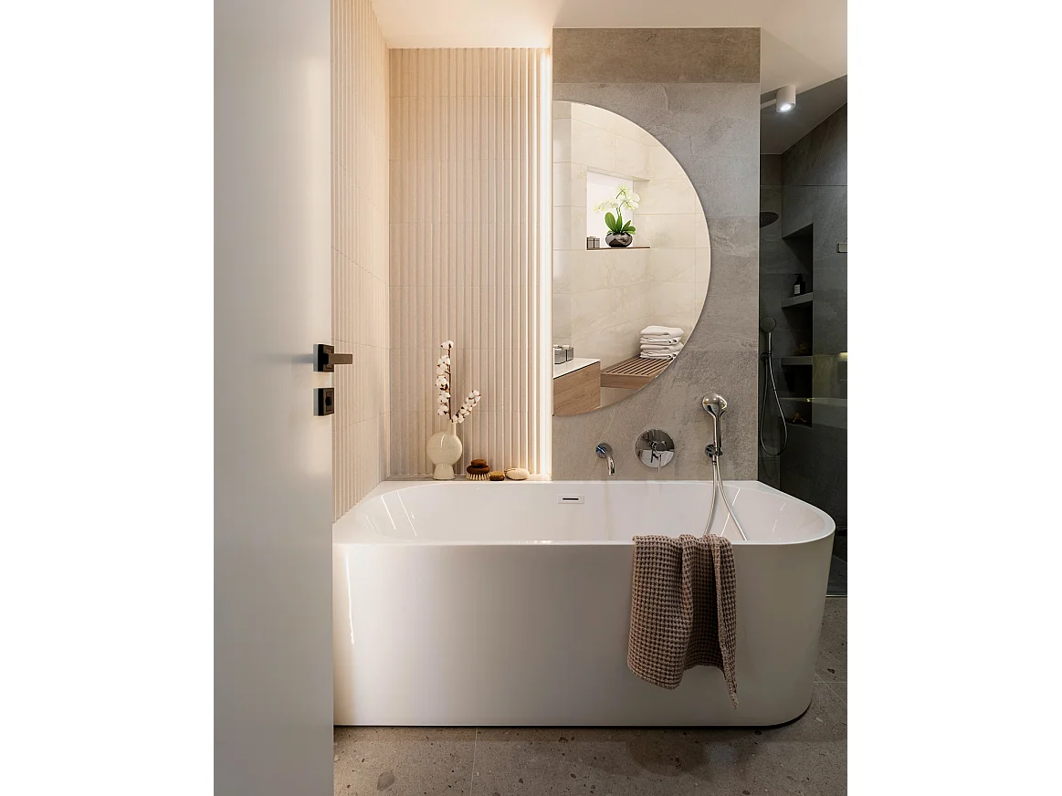 Badezimmerspiegel Glamour Fertig zum Montieren 1/2 Ø50