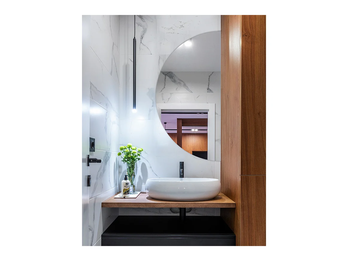 Decoratieve Halfcirkel Wandspiegel 1/2 Ø60