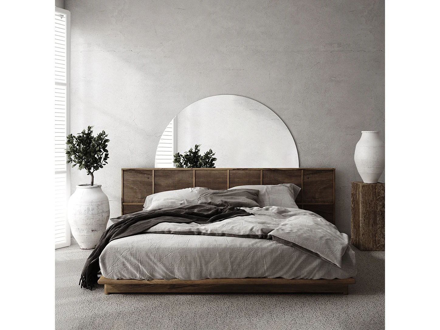 Decoratieve Halfcirkel Wandspiegel 1/2 Ø60