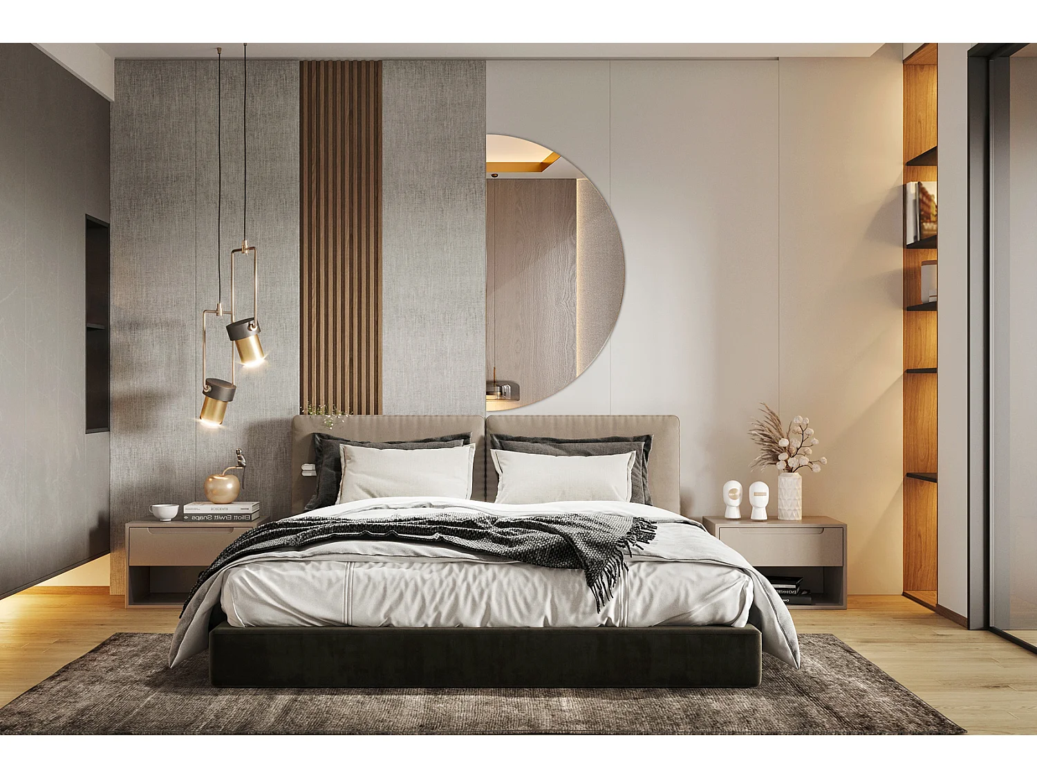 Miroir de salle de bain Glamour Prêt à Monter 1/2 Ø100