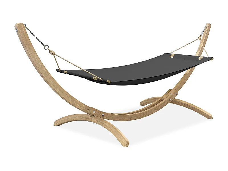 Große Hängematte mit Gestell - dunkelgrau - CORRELO