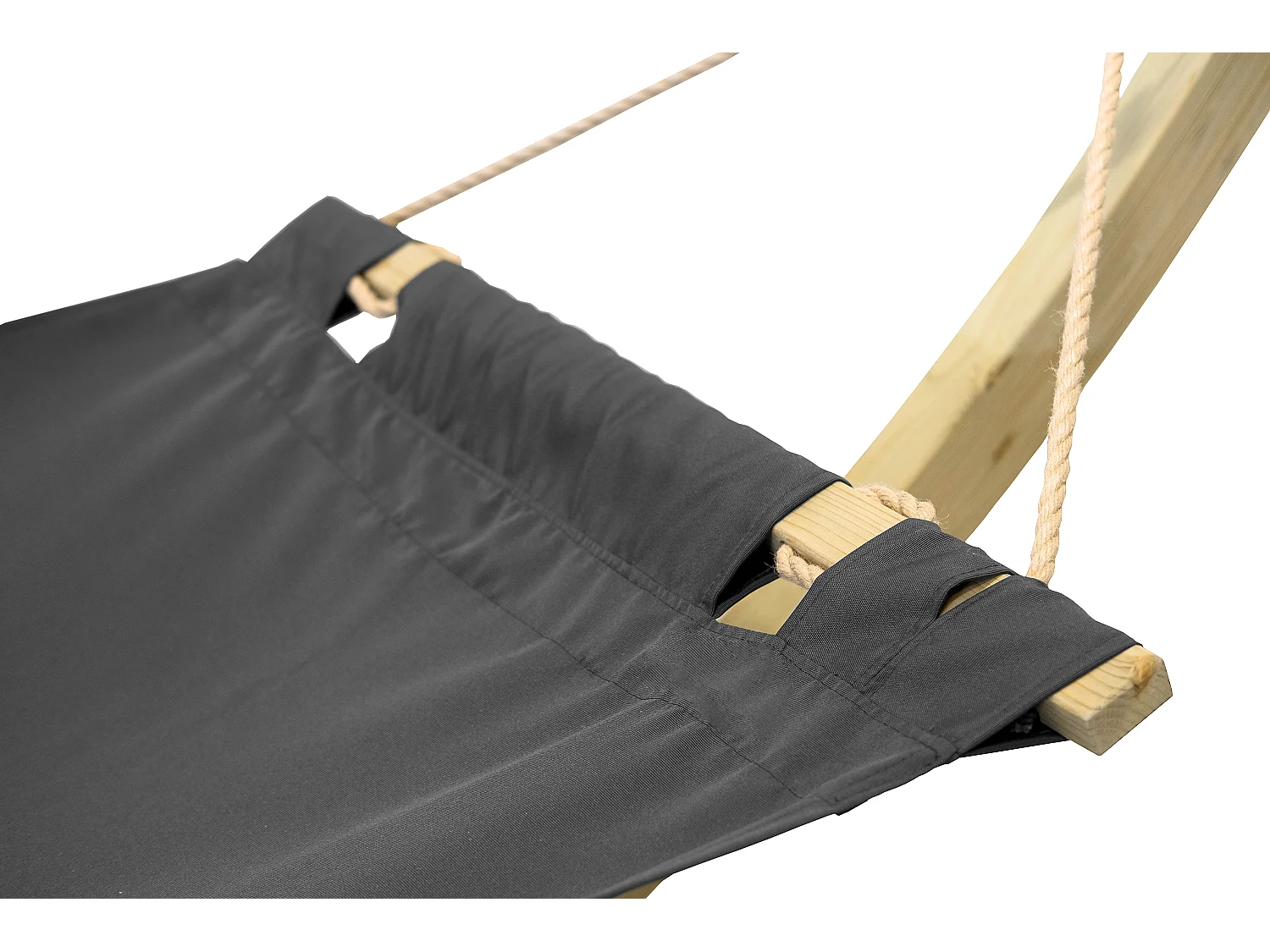 Große Hängematte mit Gestell - dunkelgrau - CORRELO