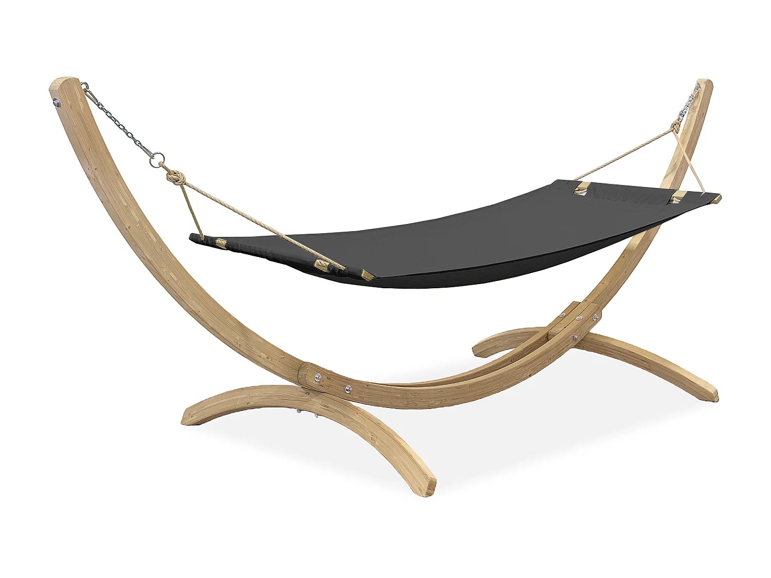 Große Hängematte mit Gestell - dunkelgrau - CORRELO