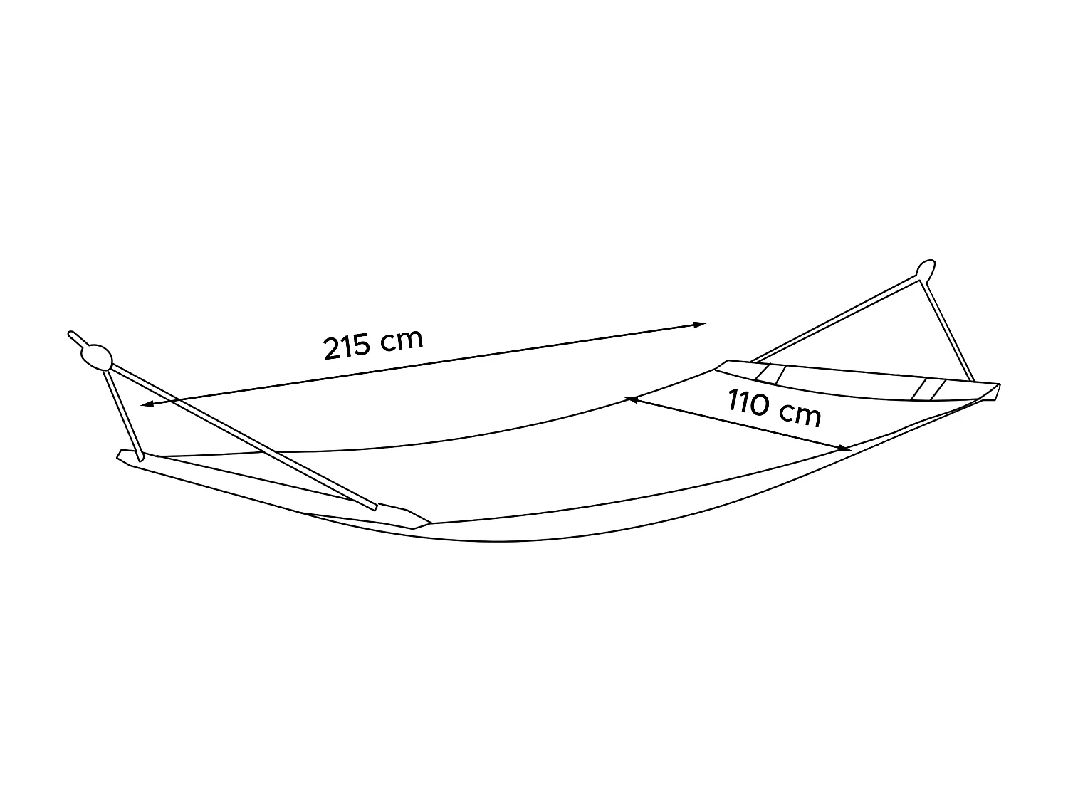 Große Hängematte mit Gestell - dunkelgrau - CORRELO