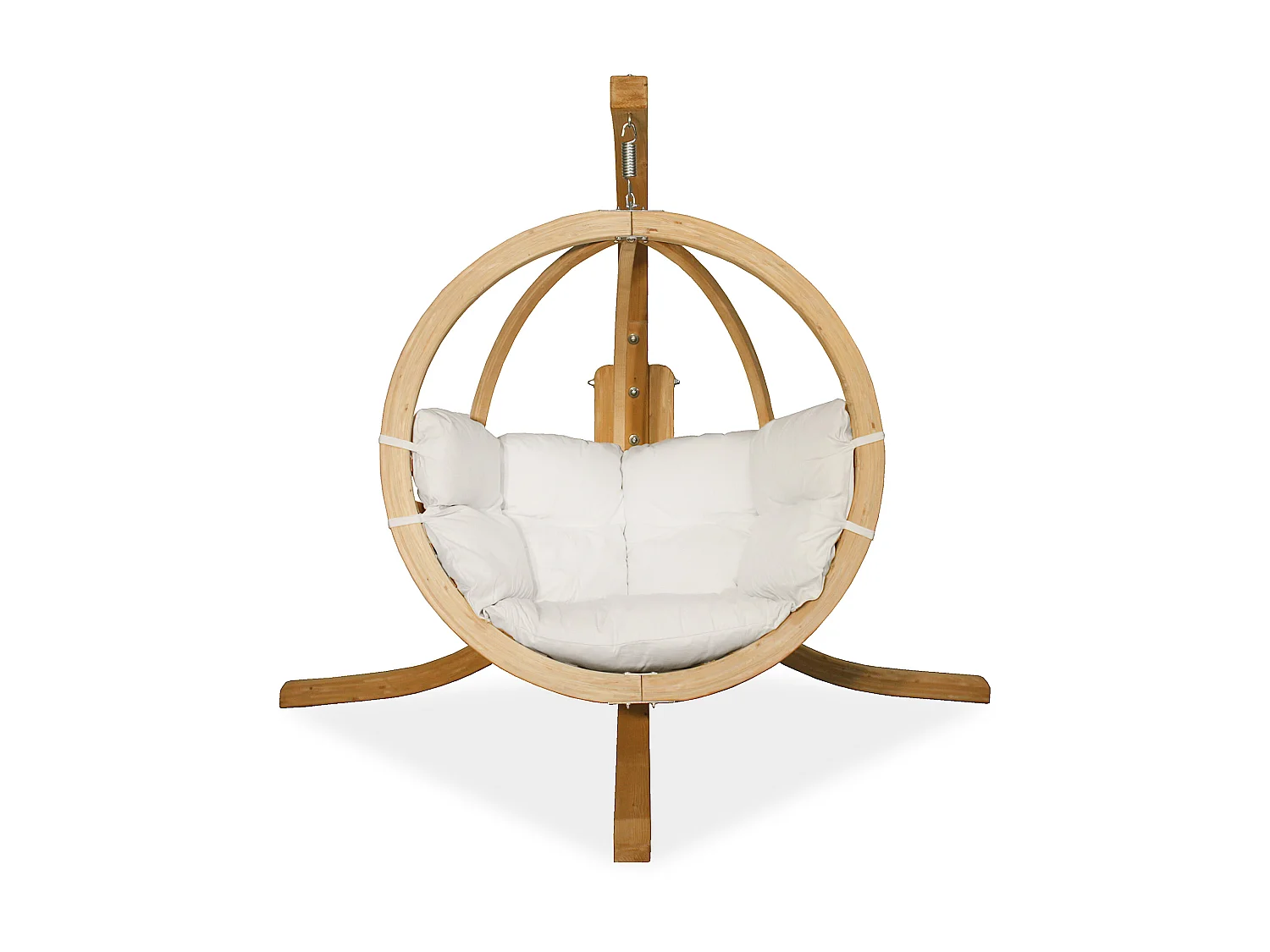 Hölzerner Hängesessel mit Gestell - beige - HIGLO